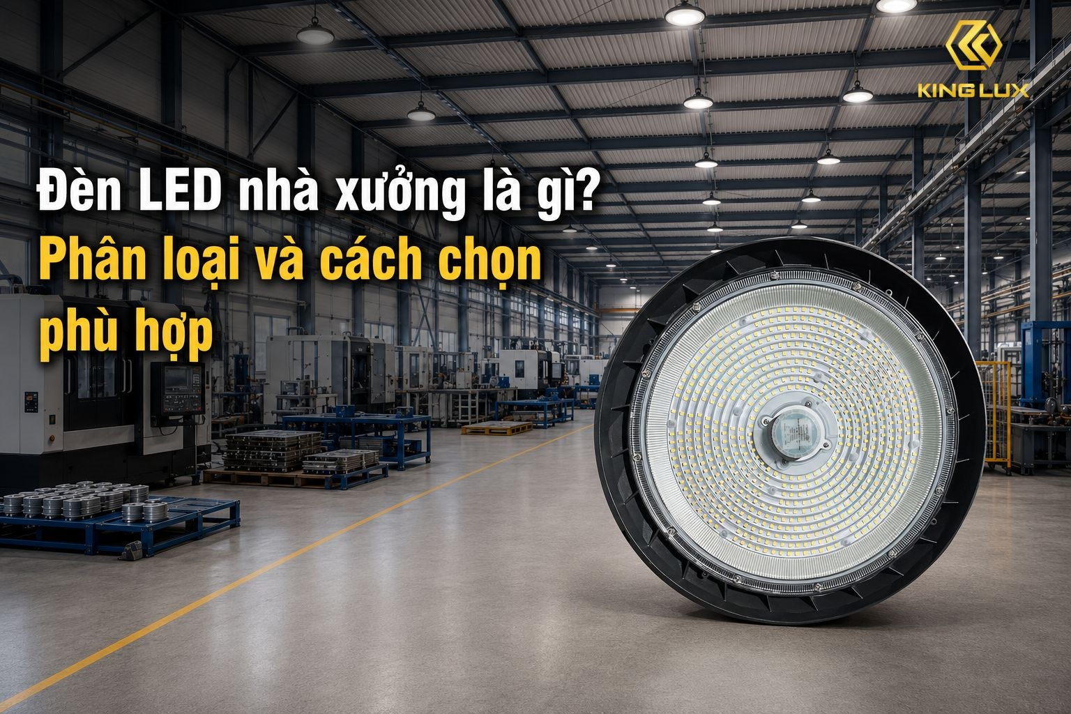 Đèn LED nhà xưởng là gì? Phân loại và cách chọn phù hợp